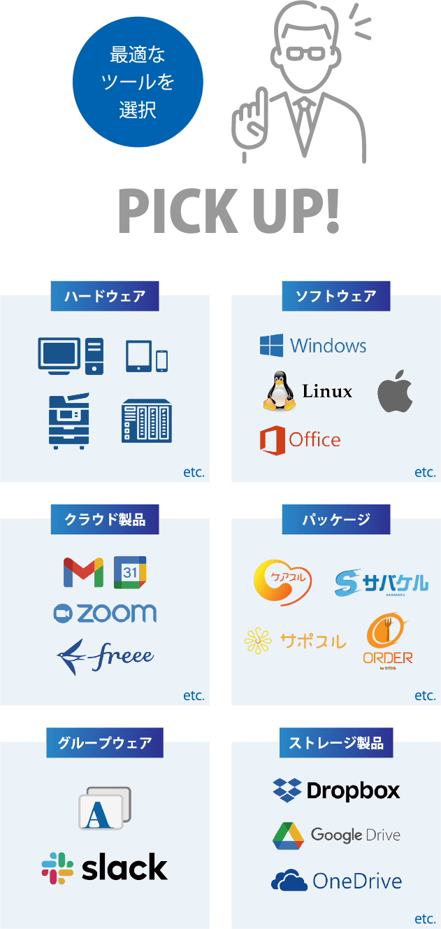 最適なツールを選択